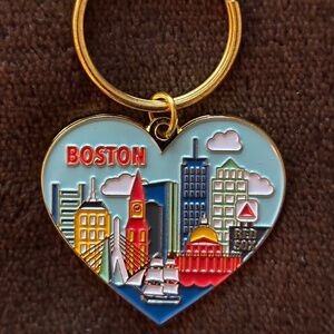 Boston Harbor & Skyline Keychain
